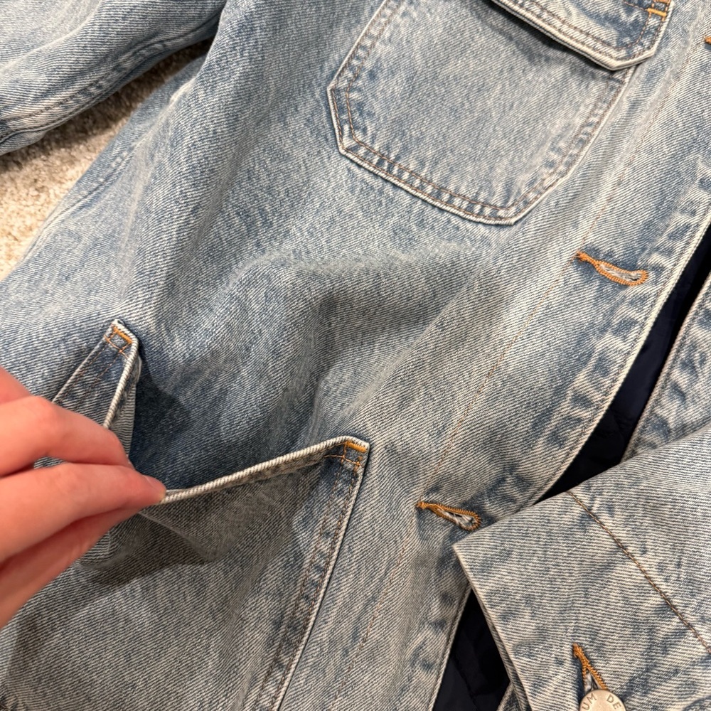 Aritzia Denim Forum Light Blue Oversized Jean Jacket - Picture 5 of 12